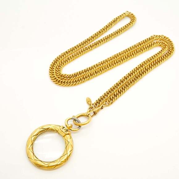 CHANEL Gold Logo Necklace - Picture 3 of 8